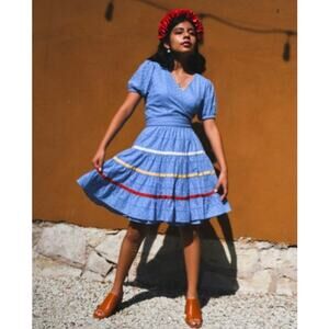 NWT B. YELLOWTAIL Summer '22 Blue Bell Eyelet Cotton Wrap Dress
